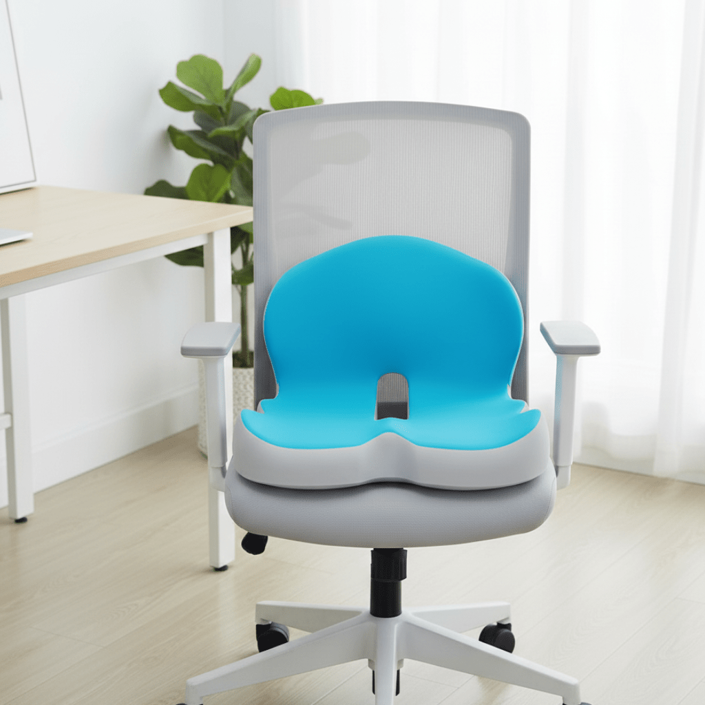 Cushion with Ergonomic Memory Foam Seat Design for Office and Car for Comfortable Sitting