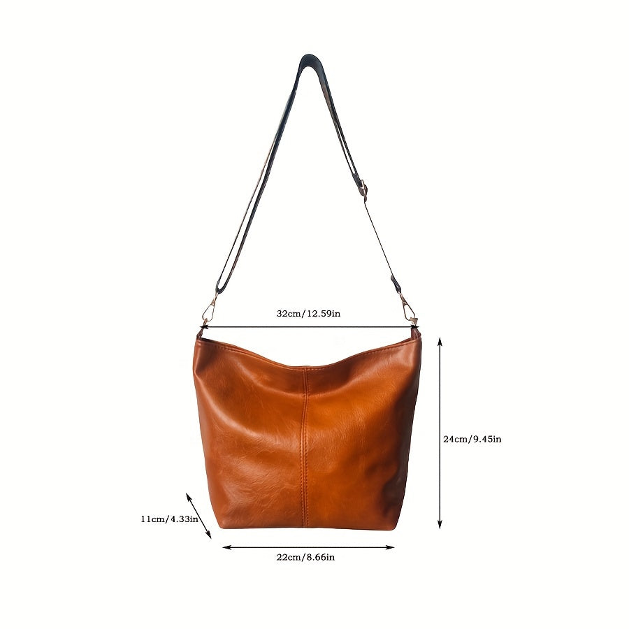 Bag Wide Geometric for Large Capacity Crossbody with Retro Vibe