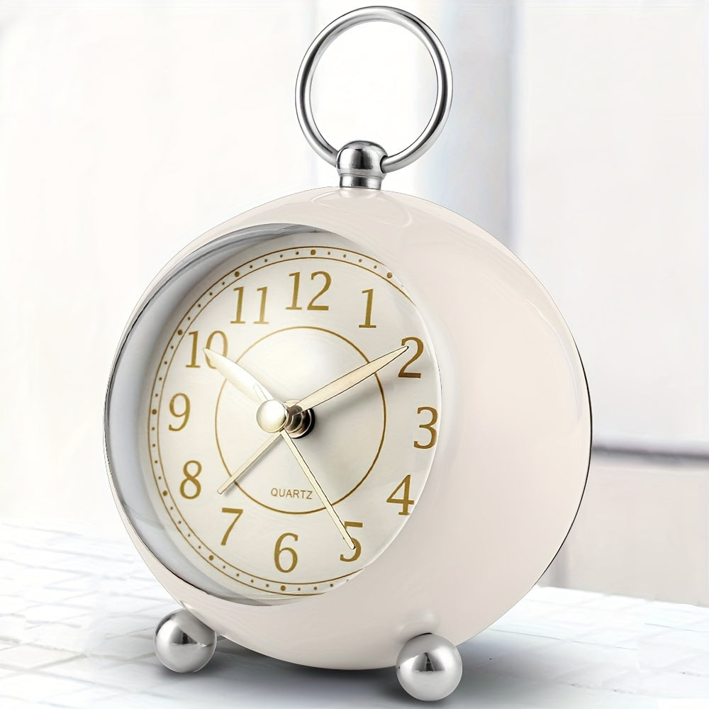 Night Light Vintage Analogue Alarm Clock with for Quiet and Clearly Readable