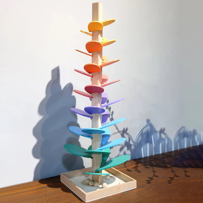 Toy Rainbow Wooden Tree for Educational and Natural Play Fun