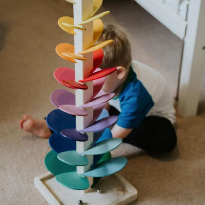 Toy Rainbow Wooden Tree for Educational and Natural Play Fun