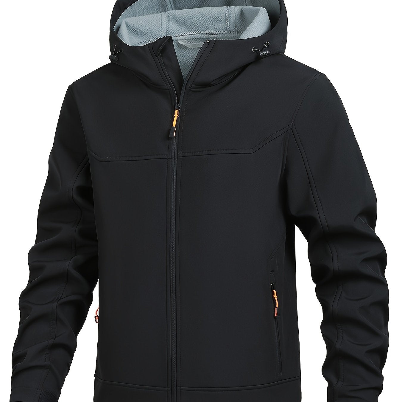 Men's Outdoor Softshell Jacket with Hood for Quick-Drying and Windproof