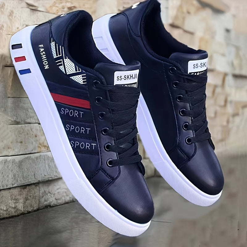 Sneakers with Lace-Up Design for Men with Striped Design and Excellent Grip
