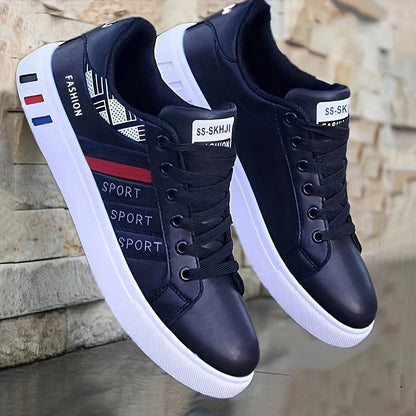 Sneakers with Lace-Up Design for Men with Striped Design and Excellent Grip