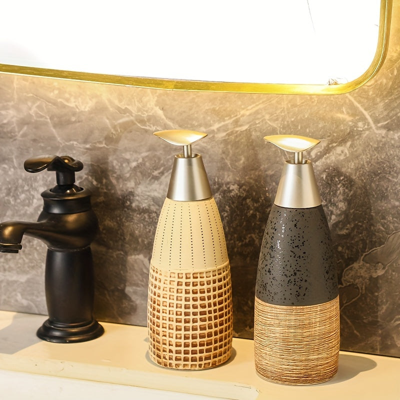 Ceramic Soap Dispenser with Pump Mechanism for Bathroom Accessory