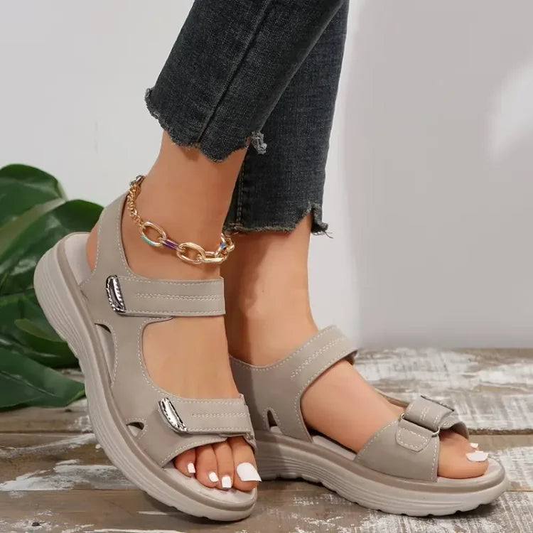 Sandals with Ladies' Orthopaedic Adjustable Straps and Comfortable Sole