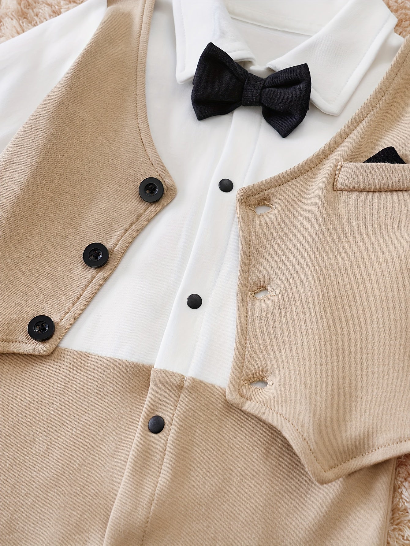 Oliver Gentleman Romper for Chic Baby Romper with Bow Tie
