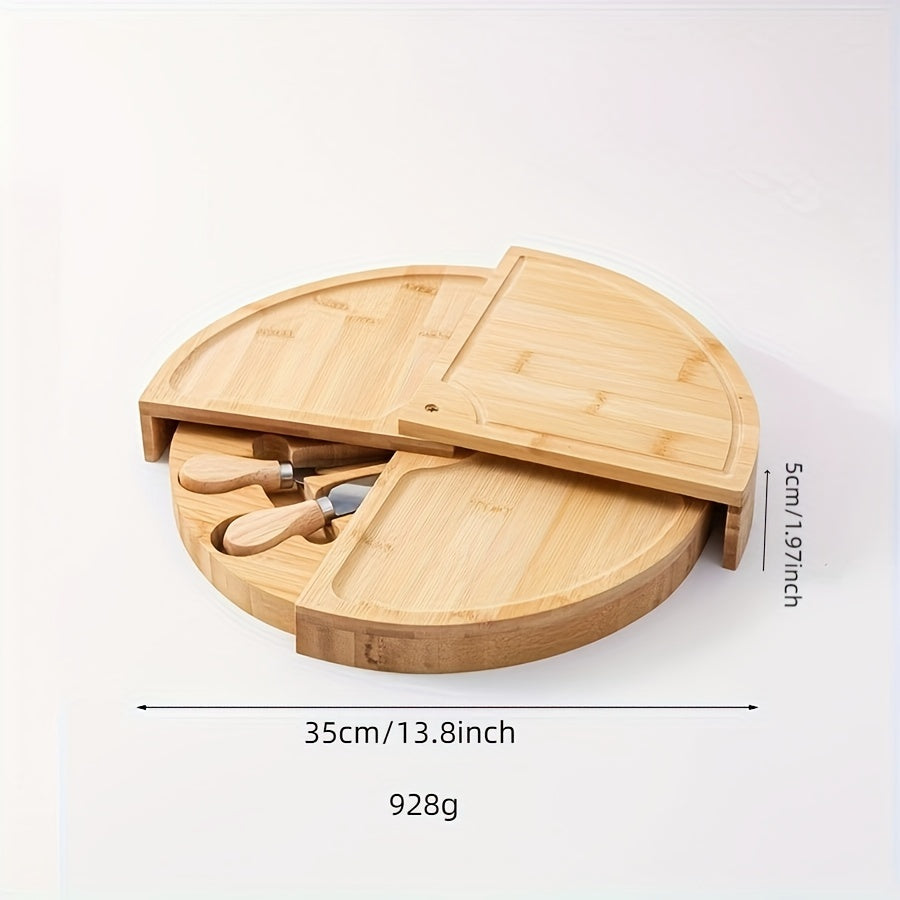 Set Bamboo Delights Cheese and Snack Board for Original and Practical for Cozy Moments