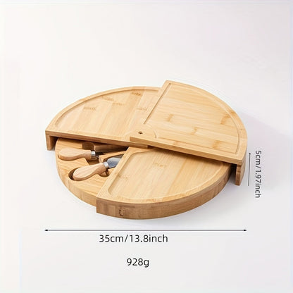 Set Bamboo Delights Cheese and Snack Board for Original and Practical for Cozy Moments