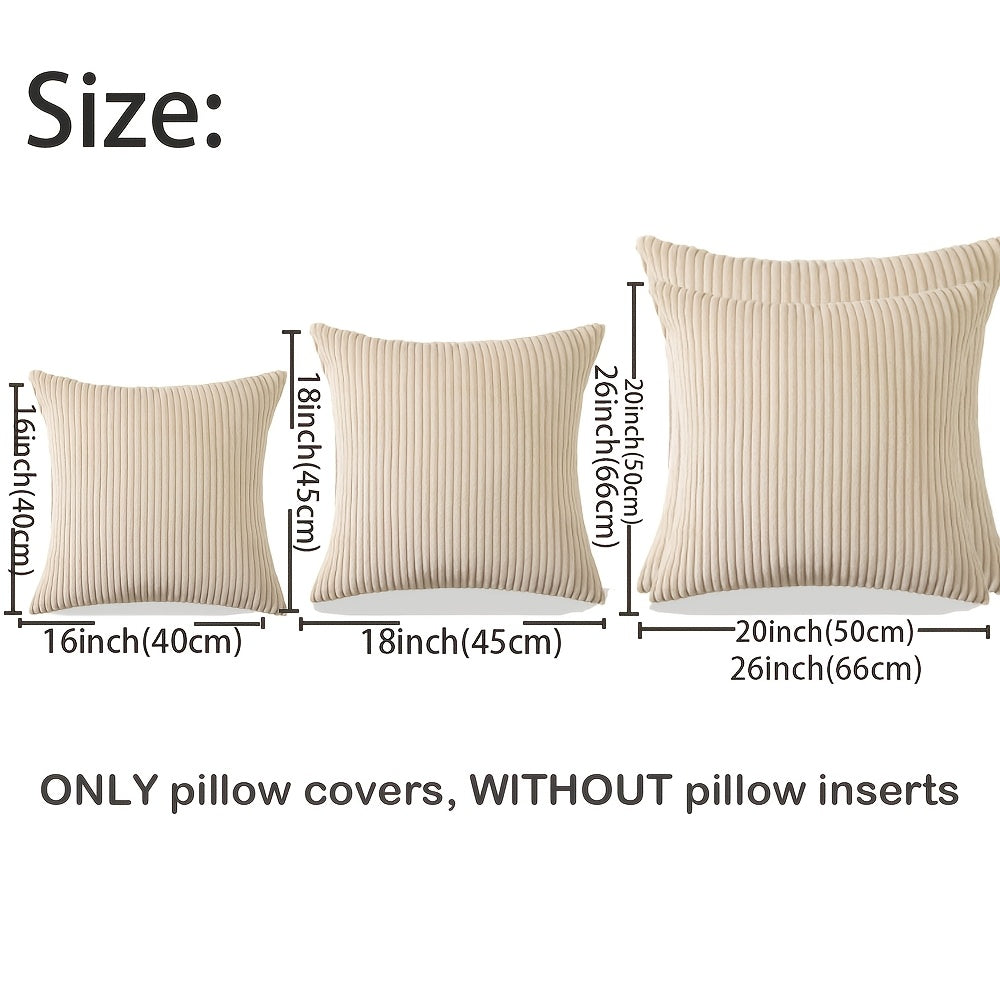 Cushion with Bohemian Rib Cover with Stripe Texture for Soft, Stylish, and Decorative