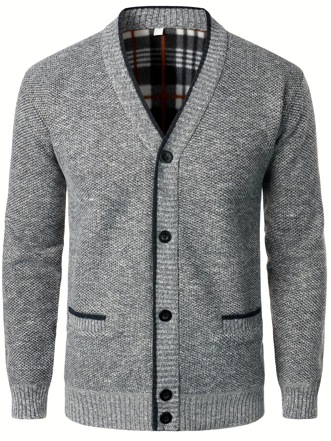 Men's Knitted Cardigan with Buttons for Warm and Comfortable for Autumn and Winter