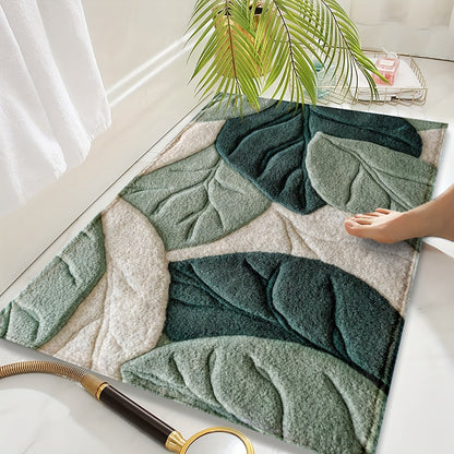 Mat Leaf Bath for Absorbent, Plush, and Comfortable for the Bathroom