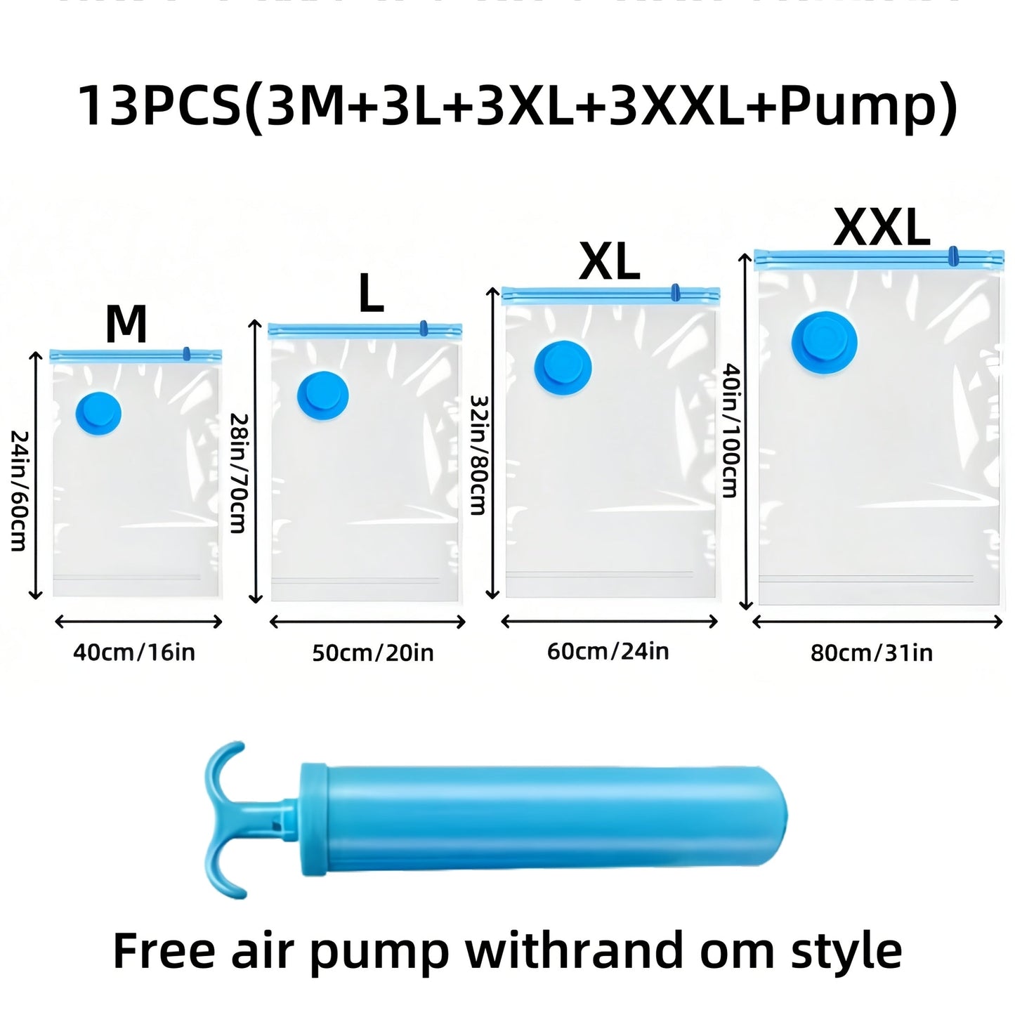 Bags Set of Extra Large Vacuum Storage for Reusable, Waterproof, and Space-Saving