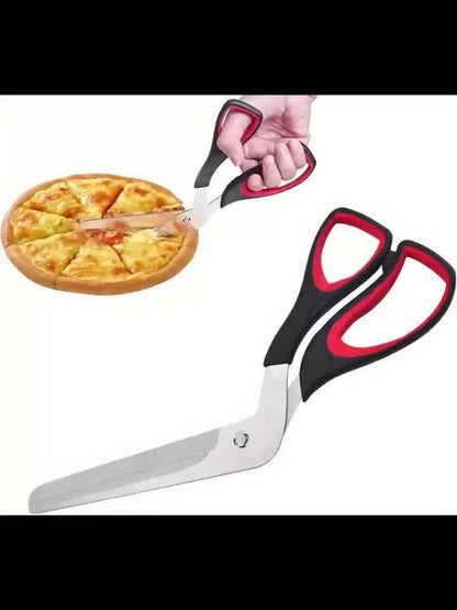 Multifunctional Stainless Steel Pizza Scissors with Comfort Grip