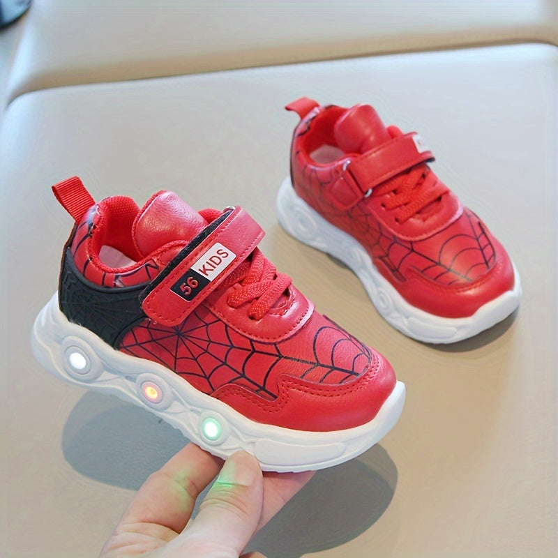 Sneakers Spider-Net LED for Adventurous Kids