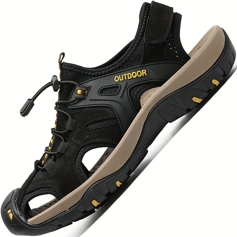 Sandals with Men's Outdoor Walking Closed Toe and Non-Slip Sole