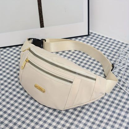 Bag with Lightweight Bum Design for Women with Multiple Zipper Pockets and Adjustable Strap