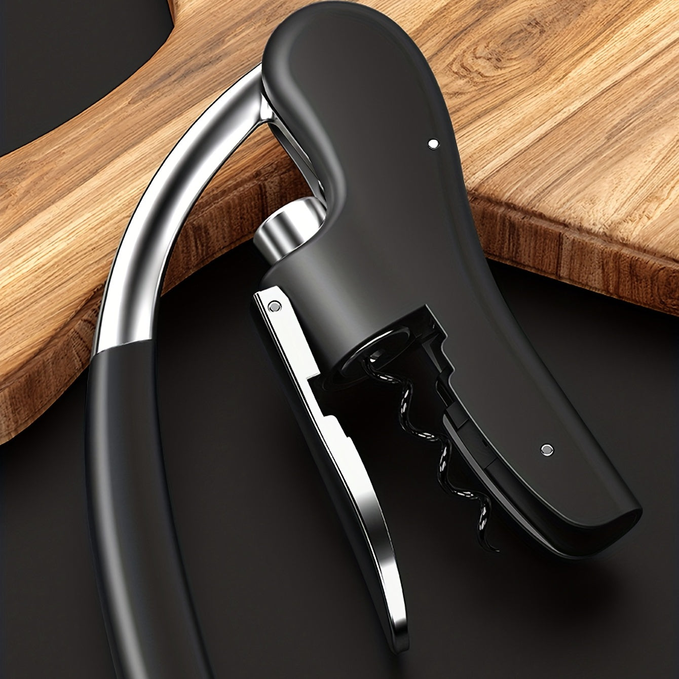 Ergonomic Corkscrew for Quickly and Safely Open Wine Bottles for Home and Hospitality