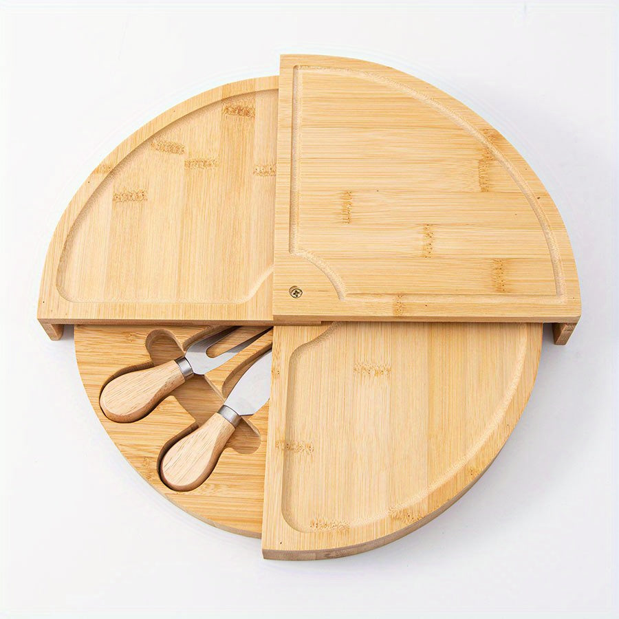 Set Bamboo Delights Cheese and Snack Board for Original and Practical for Cozy Moments