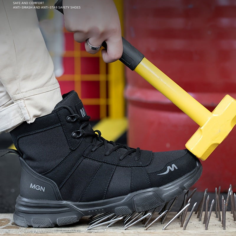 Shoes with Men's Safety Steel Toe for Puncture-Resistant and Slip-Resistant