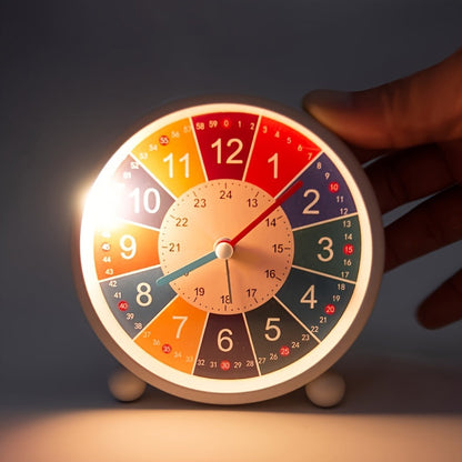 Clock Educational Silent Alarm for Colorful Clock for Students and Children