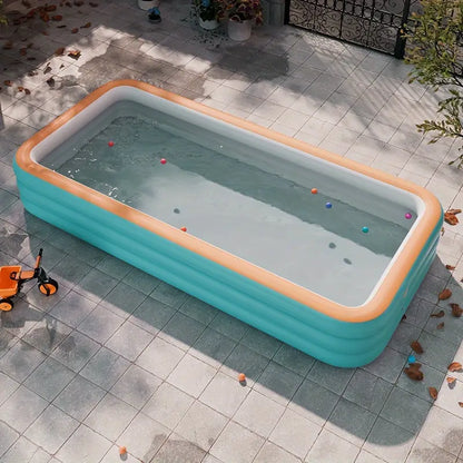 Spacious Inflatable Family Pool for Garden and Summer Cooling