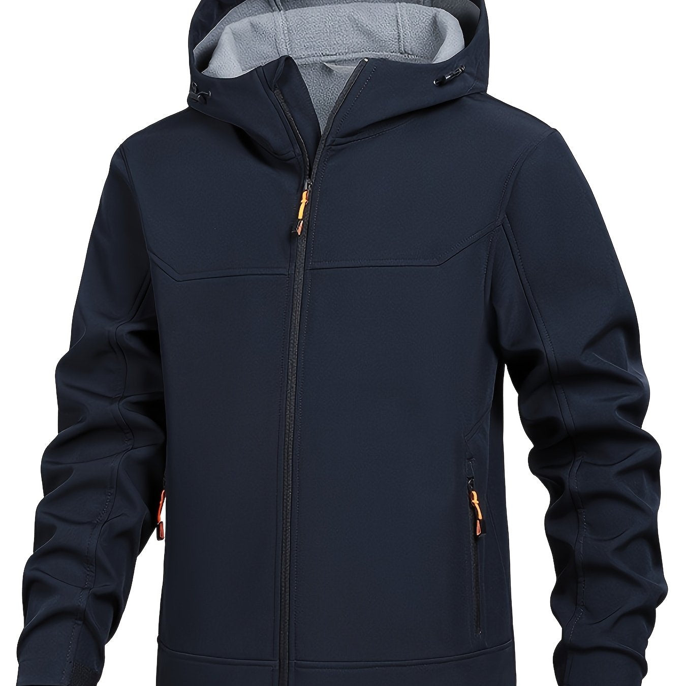 Men's Outdoor Softshell Jacket with Hood for Quick-Drying and Windproof
