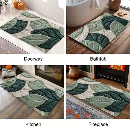 Mat Leaf Bath for Absorbent, Plush, and Comfortable for the Bathroom