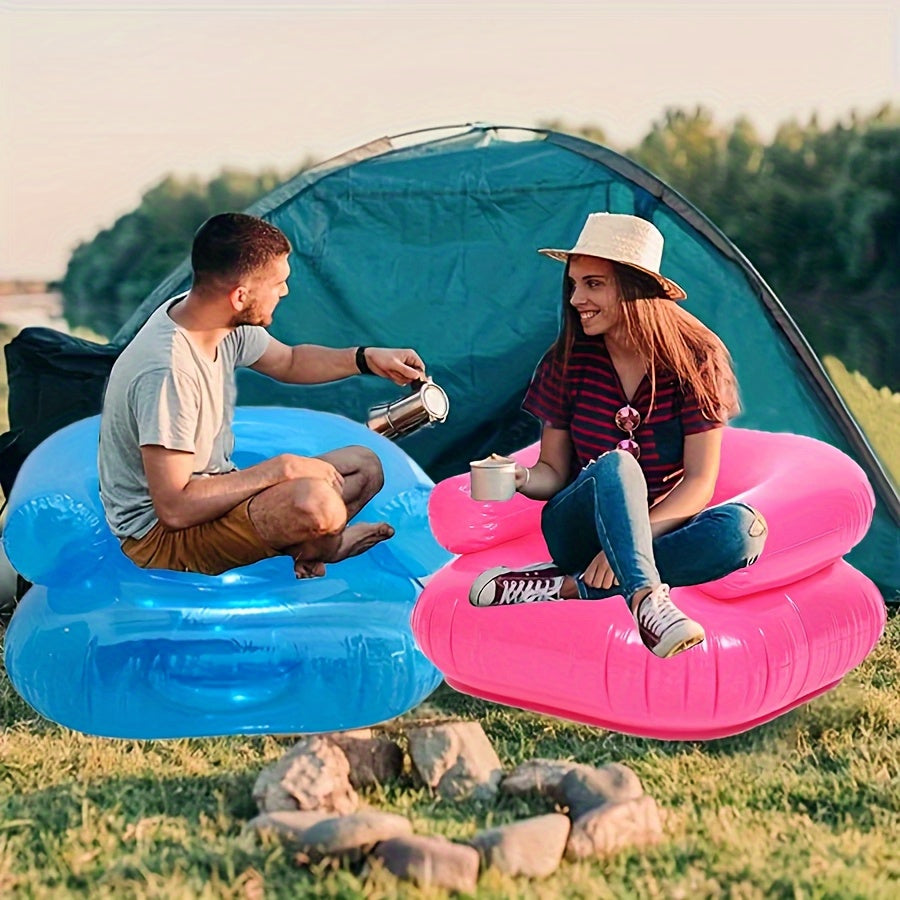 Cushion Inflatable Lounge Chair for Adults with Transparent Design and Comfort