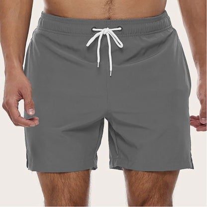 Men's Swim Shorts in Quick-Drying Fabric with Elastic Waistband
