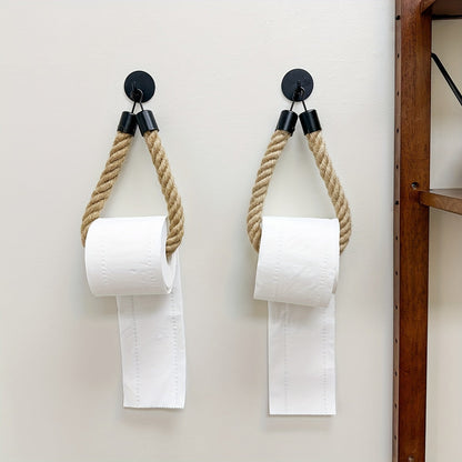 Holder Hemp Rope Toilet Paper for Stylish Bathrooms
