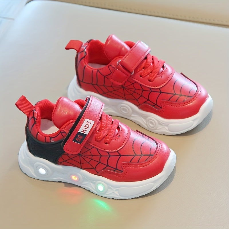 Sneakers Spider-Net LED for Adventurous Kids