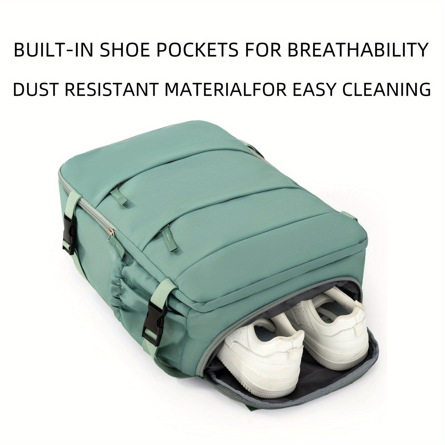 Travel Backpack with 180° Opening and Shoe Compartment