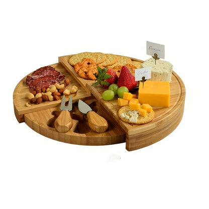 Set Bamboo Delights Cheese and Snack Board for Original and Practical for Cozy Moments