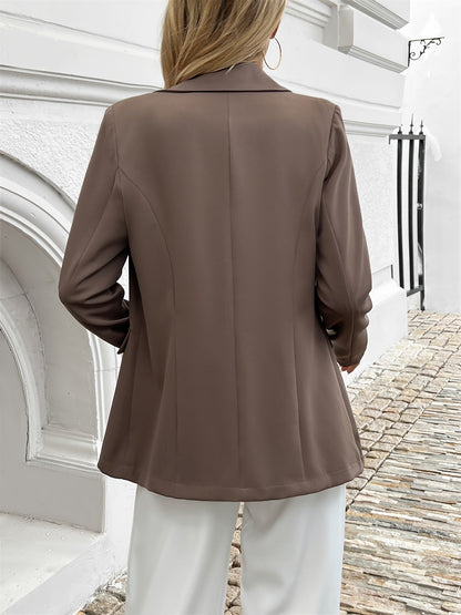 Ladies' Elegant Blazer with Button Closure and Structured Fit