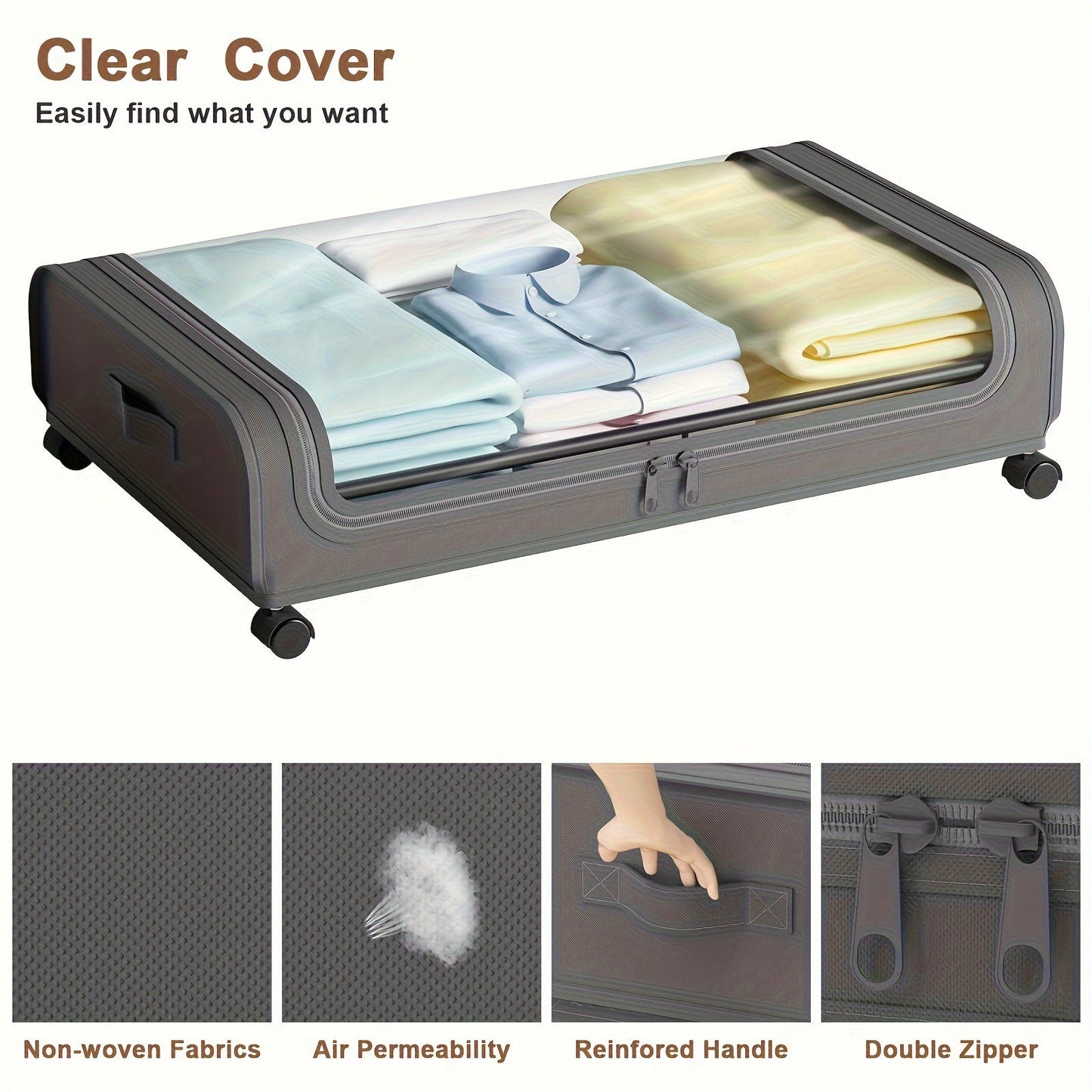Rollstore Underbed Storage Boxes for Spacious, Mobile and Organised