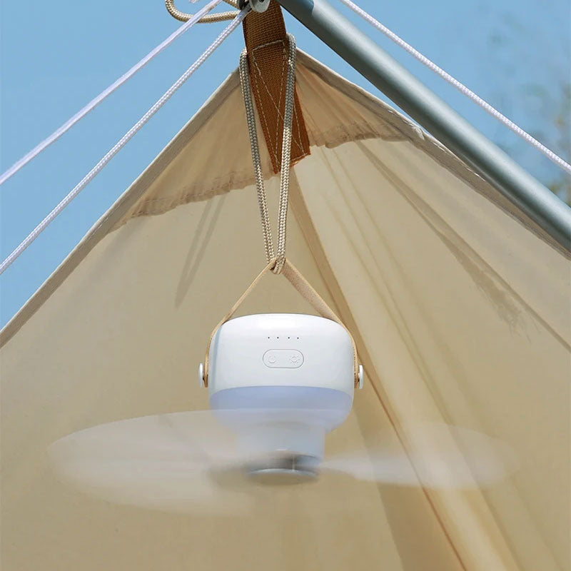 Light with Portable Mini Fan with LED and Remote Control for Quiet and Powerful