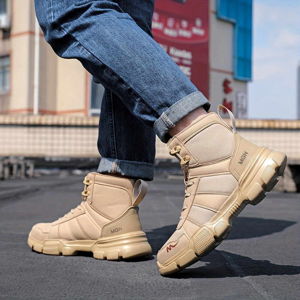 Shoes with Men's Safety Steel Toe for Puncture-Resistant and Slip-Resistant
