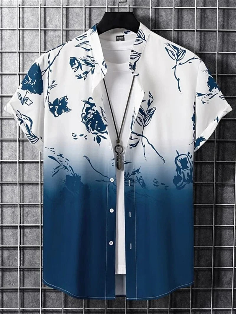 Tropicwave Men's Palm Print Shirt for Fresh and Fashionable