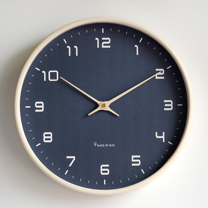 Clock with Minimalist Wall Wooden Frame for Stylish, Timeless and Clear