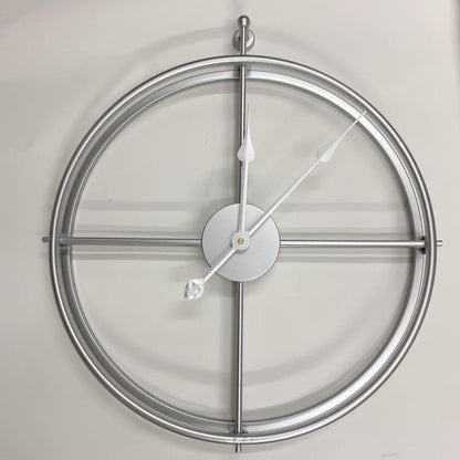 Clock with Interior & Decoration Large Wall Geometric Metal Design and Silent Mechanism
