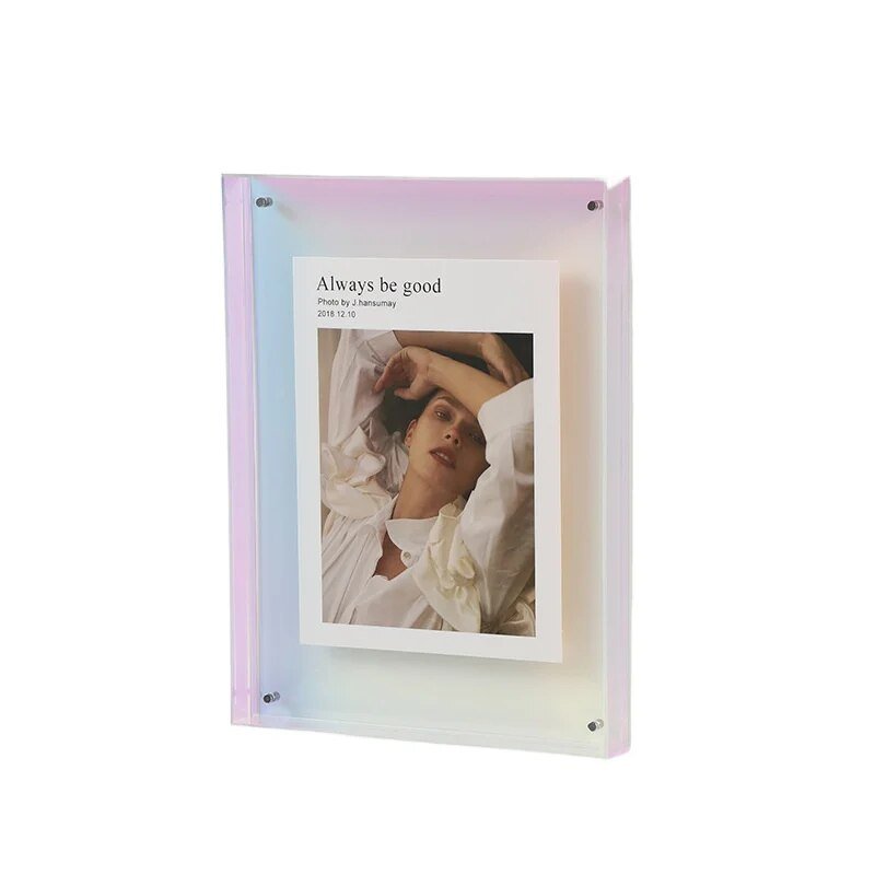 Vibrant Acrylic Display Frame for Contemporary Coloured Picture Holder