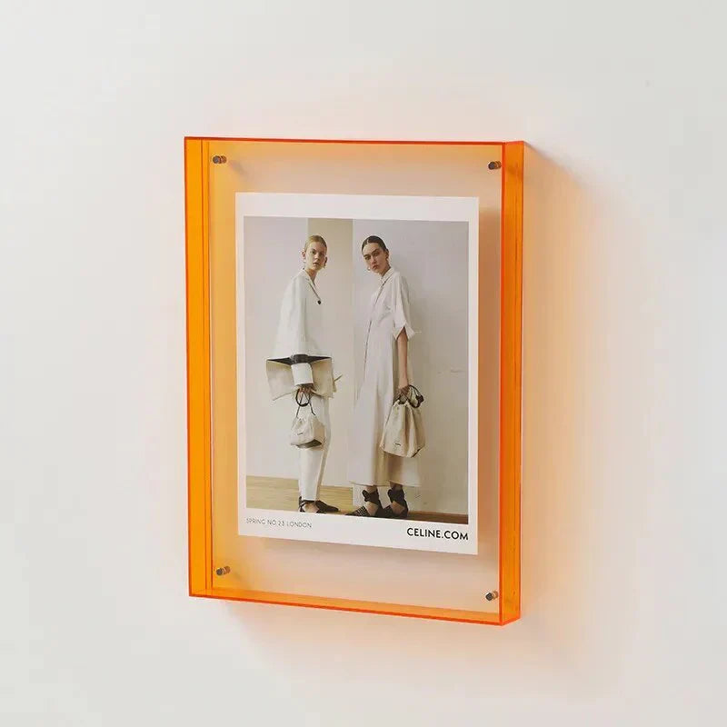 Vibrant Acrylic Display Frame for Contemporary Coloured Picture Holder