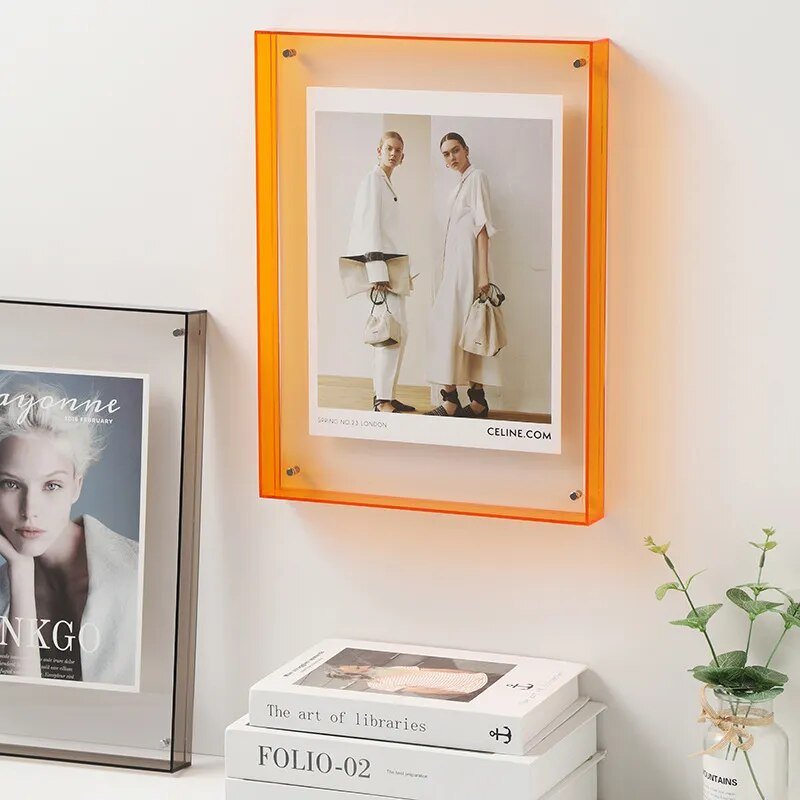 Vibrant Acrylic Display Frame for Contemporary Coloured Picture Holder