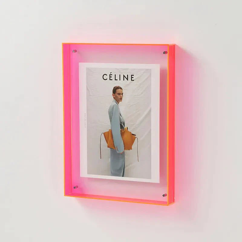Vibrant Acrylic Display Frame for Contemporary Coloured Picture Holder