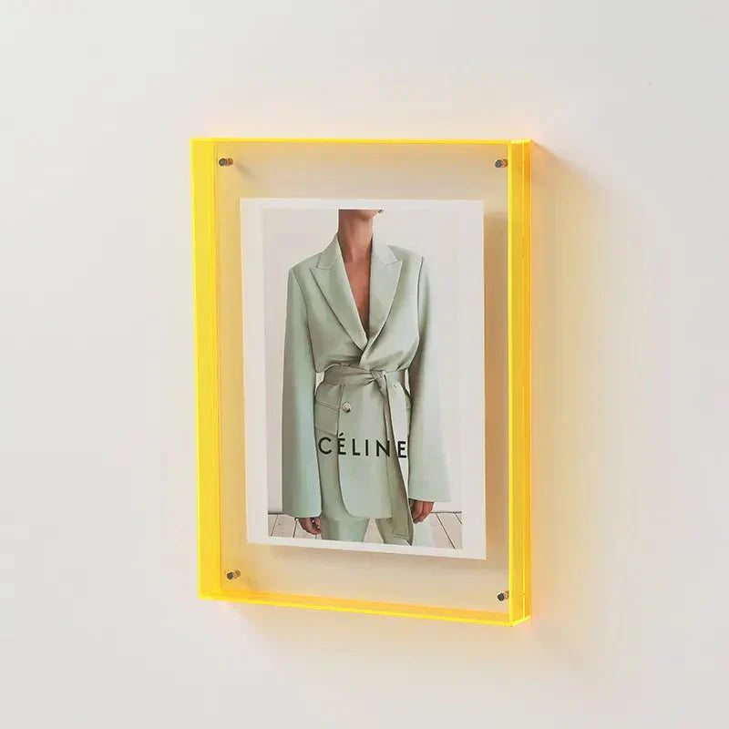 Vibrant Acrylic Display Frame for Contemporary Coloured Picture Holder