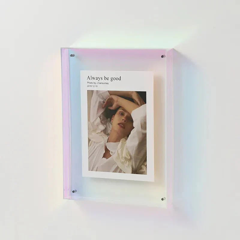 Vibrant Acrylic Display Frame for Contemporary Coloured Picture Holder