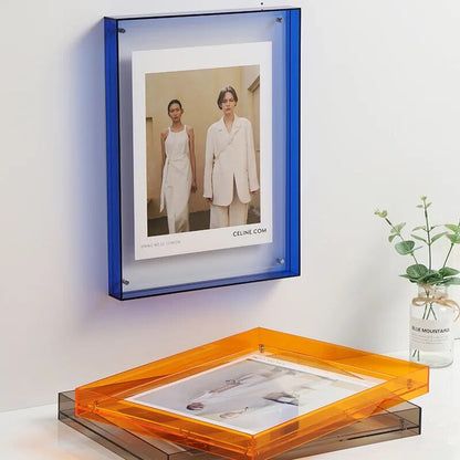 Vibrant Acrylic Display Frame for Contemporary Coloured Picture Holder