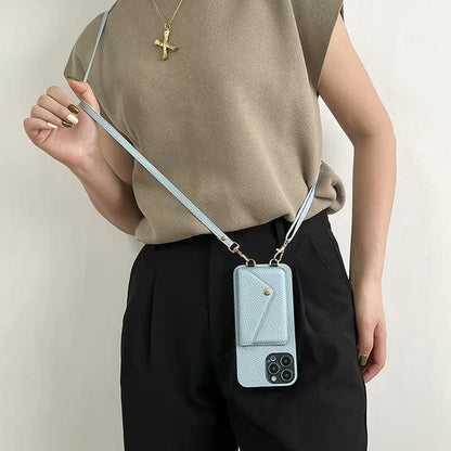Holder with Phone Case with Shoulder Strap and Card Design for Daily Use