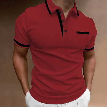 Modern Men's Polo Shirt with Contrasting Details for a Stylish Casual Look